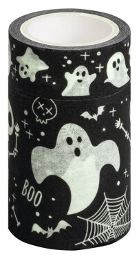 Ozdobná lepicí páska se světelným efektem - duchové