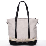 Prostorná stylová kabelka Elizabeth, šedá