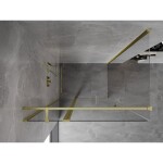 MEXEN/S - Mist T sprchový kout dveře křídlové 95 x 90, transparent, zlato kartáčovaná 8A4T-095-090-55-00
