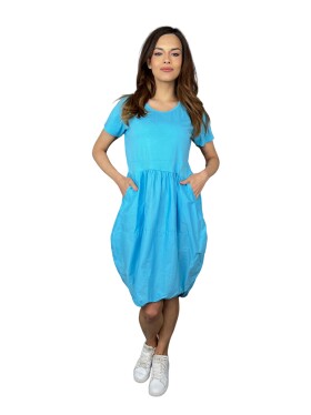 HOSH Šaty Lena Velikost: UNI, Barva: Tyrkysová