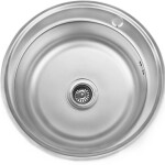 VELAZO - Kulatý dřez 51 cm z oceli, mikro dekorační dřez VELAZ510D