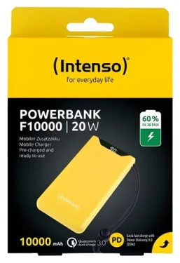Intenso F10000 žlutá / Powerbanka / 10000 mAh / USB-C PD / USB-A QC3.0 / 20W (7332039)