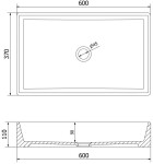 MEXEN - Goya umyvadlo na desku 60 x 37 cm, bílá 22186000