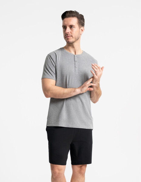 Pyžamo Moraj PDM3700-006 kr/r M-4XL šedá melanž XL