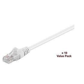 MicroConnect V-UTP5005WVP RJ45 síťové kabely, propojovací kabely 0.5 m bílá 10 ks