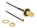 Delock Anténní kabel RP-SMA - MHF I-PEX / Redukce / 10 cm / 50 Ohm / Stříkající voda (89584)