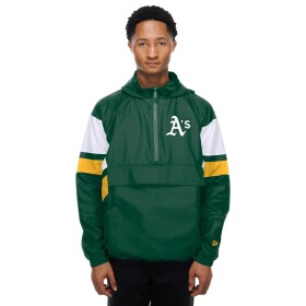 New Era Pánská bunda Oakland Athletics MLB Athletics Quarter Zip Windbreaker Grün Velikost: S
