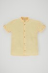 DEFACTO Baby Boy Mandarin Collar Muslin Short Sleeve Shirt