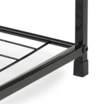 Botník, 2 police, MDF, dekor staré dřevo sonoma, černý kov