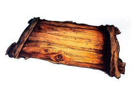 Herní podložka - 61 x 35,5 cm - Dřevěný tác