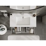 MEXEN/S - Orio koupelnová skříňka 90 cm s umyvadlem Otis, 1 šuplík, šedá mat/bílá mat 91A10-09023-1-BF62-W18M01
