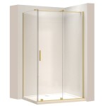 REA/S - Sprchová kabina Montana Gold Brush 100x80 KPL-K2507