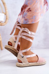 Dámské vázané espadrilky Big Star JJ274864 Růžová 39