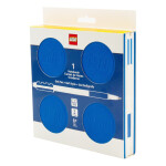 LEGO Zápisník s gelovým perem jako klipem a náhradní náplní - modrý