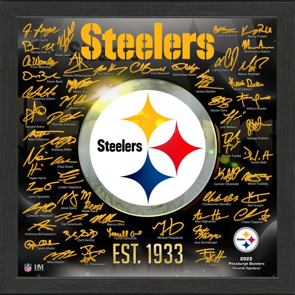 Highland Mint Obraz Pittsburgh Steelers NFL Signature Logo 2022