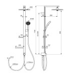 IDEAL STANDARD - CeraTwist ALU+ Sprchový set bez baterie, 26x26 cm, 2 proudy, hedvábná černá BE213XG