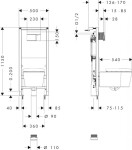 HANSGROHE - EluPura S Set předstěnové instalace, klozetu EluPura S a sedátka SoftClose, tlačítko iFrame Element E, matná bílá 60303700