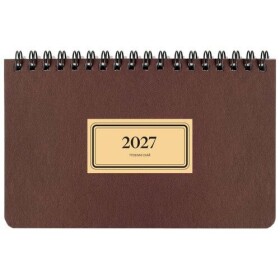 Diář 2027 týdenní na šířku RETRO, černý