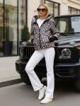 Dámská přechodná bunda v leopardí růžové barvě FashionStreet TY5550 XXL