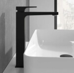 VILLEROY & BOCH - Architectura Square Umyvadlová baterie s výpustí Push-Open, AquaSmart, matná černá TVW125002000K5