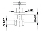 SAPHO - AXIA podomítkový ventil, studená, chrom 505C