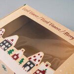 Cake star Vánoční krabice "domeček" s laminací 25x17x7cm