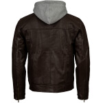 Pánská Kožená Bunda Tristan Quinc Brown Brixton Hnědá Velikost: 7XL