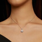 Stříbrný dvojitý náhrdelník Cristy 1 ct MOISSANITE + CERTIFIKÁT, Stříbrná 40 cm + 5 cm (prodloužení) certifikát GRA, hadřík na čištění stříbra, dárková krabička