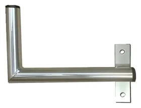 WFmetal Anténní držák na zeď 25 cm pravý / Držák antény / vyložení 250 mm / O 32 mm / galvanický zinek (K25O32P)