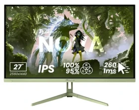 27" Arozzi NOVA 27T2K260 zelená / Monitor / IPS / 2560x1440 / 260Hz / 1ms / 2x HDMI / 2x DP (AZ-NO-27T2K260-FST)