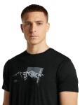 Pánské merino triko krátký rukáv ICEBREAKER Mens Merino 150 Tech Lite SS Tee Pure Altitude, Black velikost: S