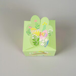 Cake star Velikonoční krabička světle zelená 10x10x7,5cm