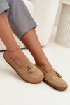 Kožené semišové mokasiny typu barefoot Zazoo 322 béžové 36