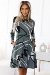 Dámské šaty 576-1 - NUMOCO zelená L/XL