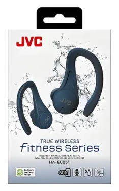 JVC HA-EC25TAU modrá / Bezdrátová sluchátka s mikrofonem / Bluetooth 5.1 / IPX5 / Nabíjecí pouzdro (HA-EC25TAU)