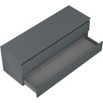MEXEN/S - Rivel koupelnová skříňka pod umyvadlo 140 cm s deskou, 2 zásuvky, reliéf , grafit mat 91A20-14047-2-BFFC66