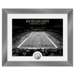 Obraz New Orleans Saints NFL Art Deco Stadium Silver Coin