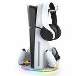 IPega P5S045 Vertikální Nabíjecí Stojan s RGB pro PS5/PS5 Slim bílá (57983122491)