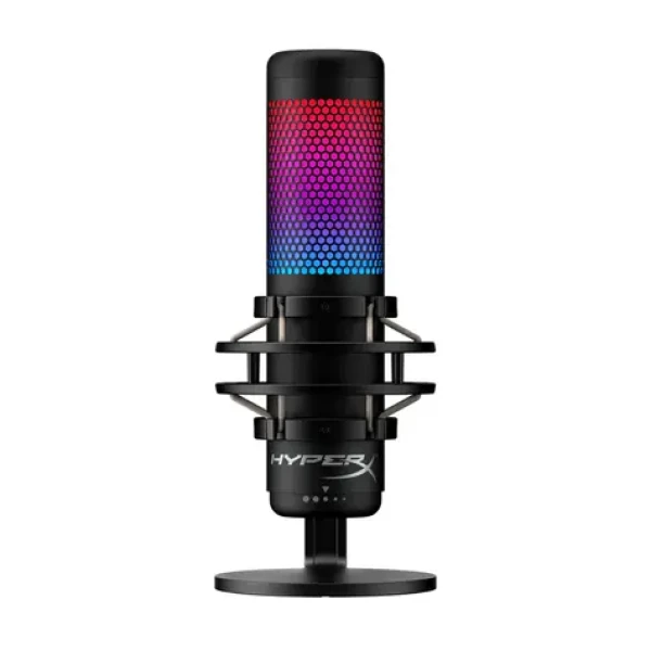 HyperX QuadCast S USB černá / stolní mikrofon / RGB podsvícení / anti-vibrační držák (4P5P7AA)