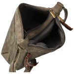 Trendy dámská koženková crossbody kabelka Estina, tmavě béžová