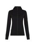 Dámská merino mikina ICEBREAKER Wmns 300 RealFleece Descender LS Zip Hood, Black velikost: XS