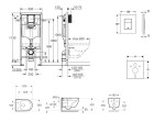 GROHE - Rapid SL Set předstěnové instalace, klozetu Oudee Vortex a sedátka softclose, tlačítko Skate Cosmopolitan, alpská bílá SANI11BA3108