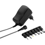 Ansmann 1201-0021 zásuvkový napájecí adaptér s redukcemi, nastavitelný 12 V/DC, 9 V/DC, 7.5 V/DC, 6 V, 4.5 V/DC, 3 V 300