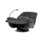 Polohovací křeslo, elektrické zabudované ovládání, šedá, látka, TV-7081 GREY2
