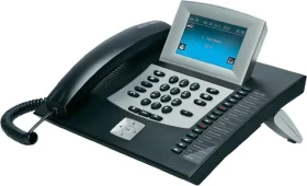 Auerswald COMfortel 2600 ISDN černá / Telefon / TFT dotykový displej / záznamník / handsfree / 1600 kontaktů (90116)