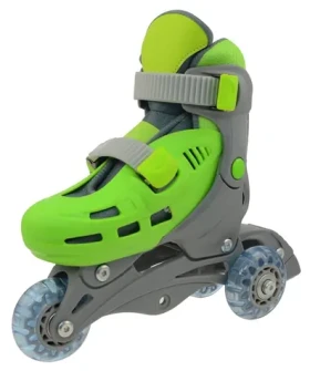 TRISKATE Basic zelené vel. XS (27-30) / Dětské kolečkové brusle / 3 kolečka / PVC 64x24 mm