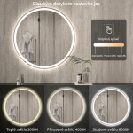 CERANO - Koupelnové LED zrcadlo Eterno - Ø 50 CER-8050BD6951