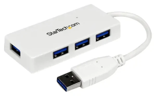 StarTech USB hub 4 porty bílá / 4x USB-A / 5 Gb/s (ST4300MINU3W)