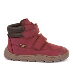 Dívčí zimní barefoot boty ZERU TEX Bordeaux, Froddo, G2110150-6, červená - 20