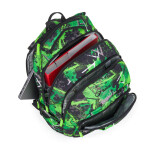 Studentský batohový 3-dílný set Bagmaster LINCOLN 25 A ZELENO-ČERNÝ (batoh,pouzdro)